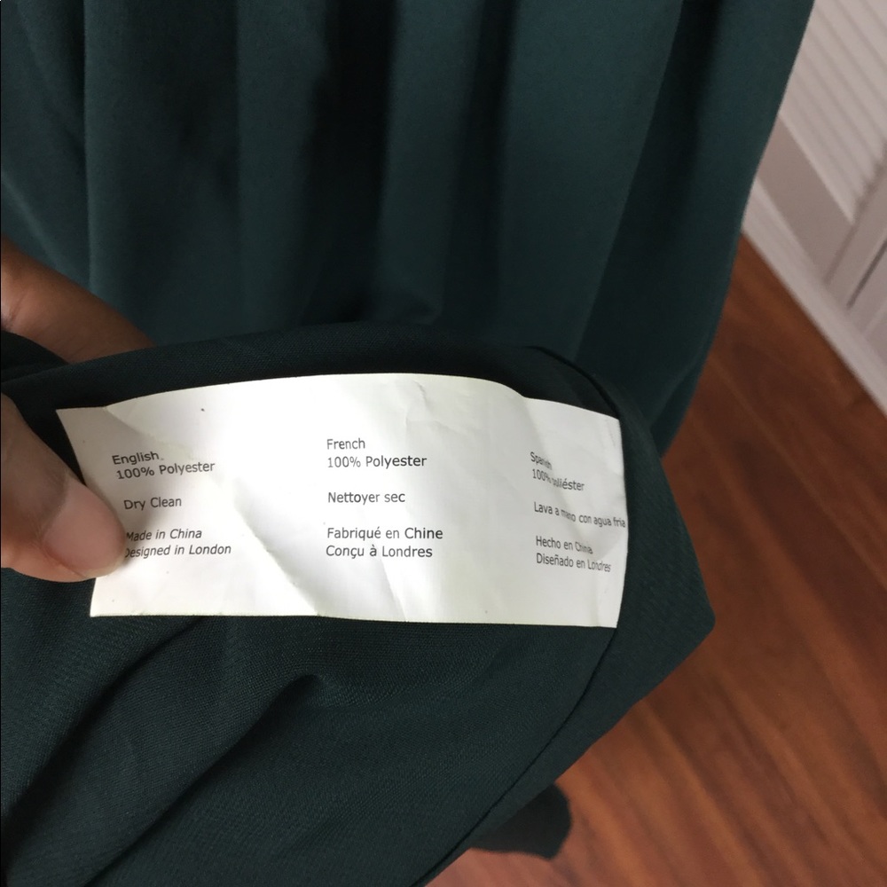 JARLO LONDON LUNE GREEN CHIFFON SWEETHEART DRESS - Picture 6 of 7